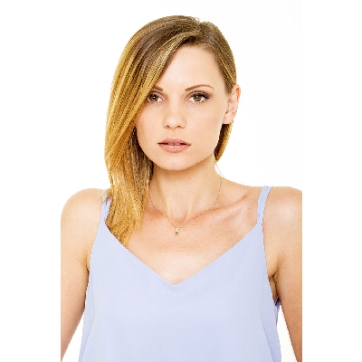 Peridot Kette Weißgold mit Diamanten 