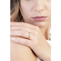 Ehering Weißgold Gelbgold mit einem Diamanten 2