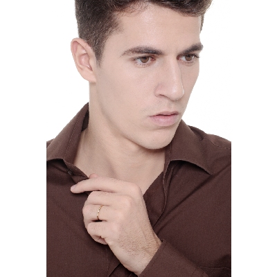 Schmaler Vorsteckring Gelbgold