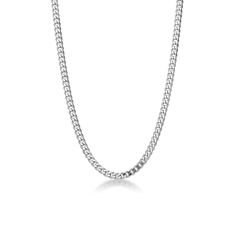 750er Weißgold Kette ohne Anhänger für Herren