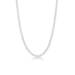 Weißgold 18k Panzerkette 60 cm 