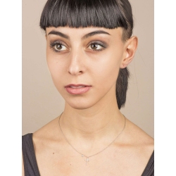 Kreuz Kette Weißgold 750 mit Diamant-Anhänger  2