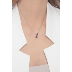 Rubin Kette mit Diamanten Weißgold 750 2