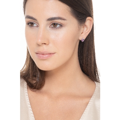 Amethyst Ohrstecker18k Weißgold