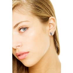 Schmetterling Ohrstecker Weißgold mit Diamanten  2