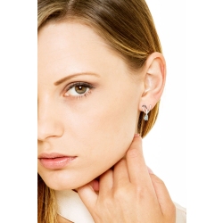 Weißgold-Ohrringe mit Aquamarin und Diamanten  2