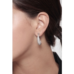 Ausgefallener Weißgold Ohrringe mit Diamanten 2