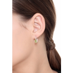 Weißgold-Ohrhänger mit Peridots und Brillanten 2