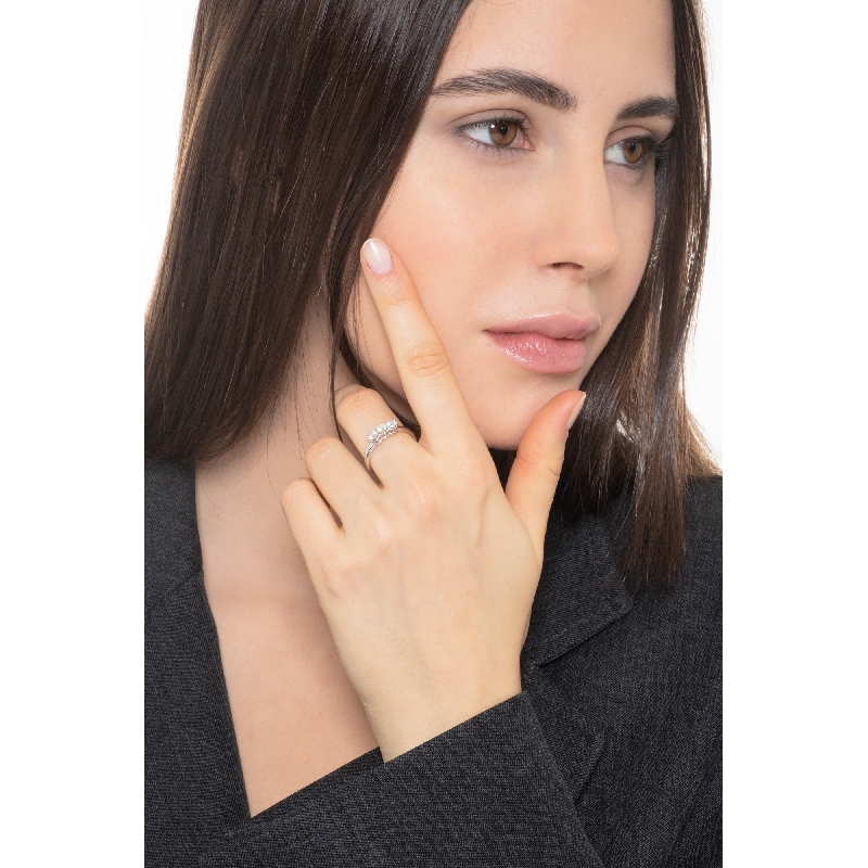 Brillantring Weißgold Trilogy 0,45 ct