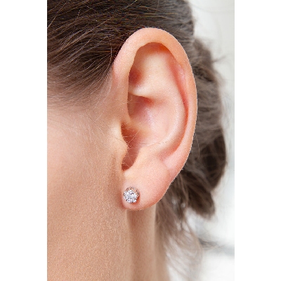 Illusion Diamant Ohrstecker Weißgold 750 0,22 ct 