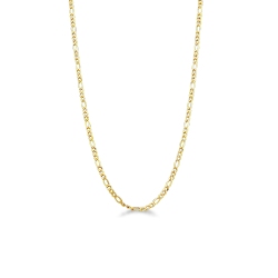 Figarokette Gelbgold 18K, 50 cm