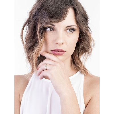 Weißgold Gelbgold Ehering mit Diamanten