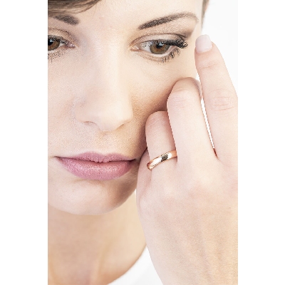 Roségold 18 Karat Ehering 4 mm