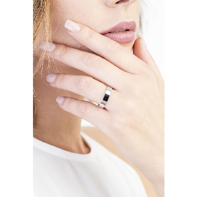 Weißgold 750 moderner Ring