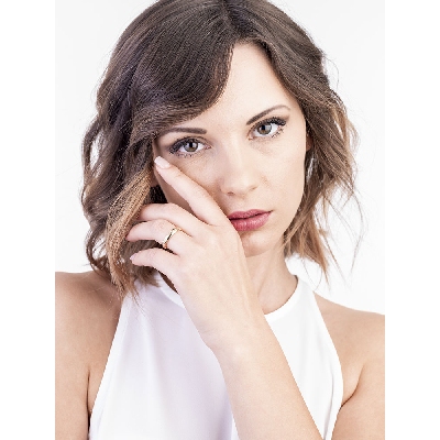 Gelbgold moderner Ehering 18 Karat