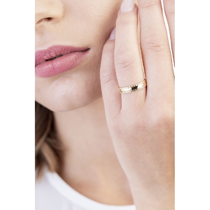 Diamantierter Ehering Gelbgold 750