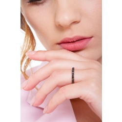 Eternity Ring Roségold 18K schwarzen Diamanten 2