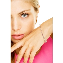 Damenarmband mit Rubinen und Diamanten Weißgold 2