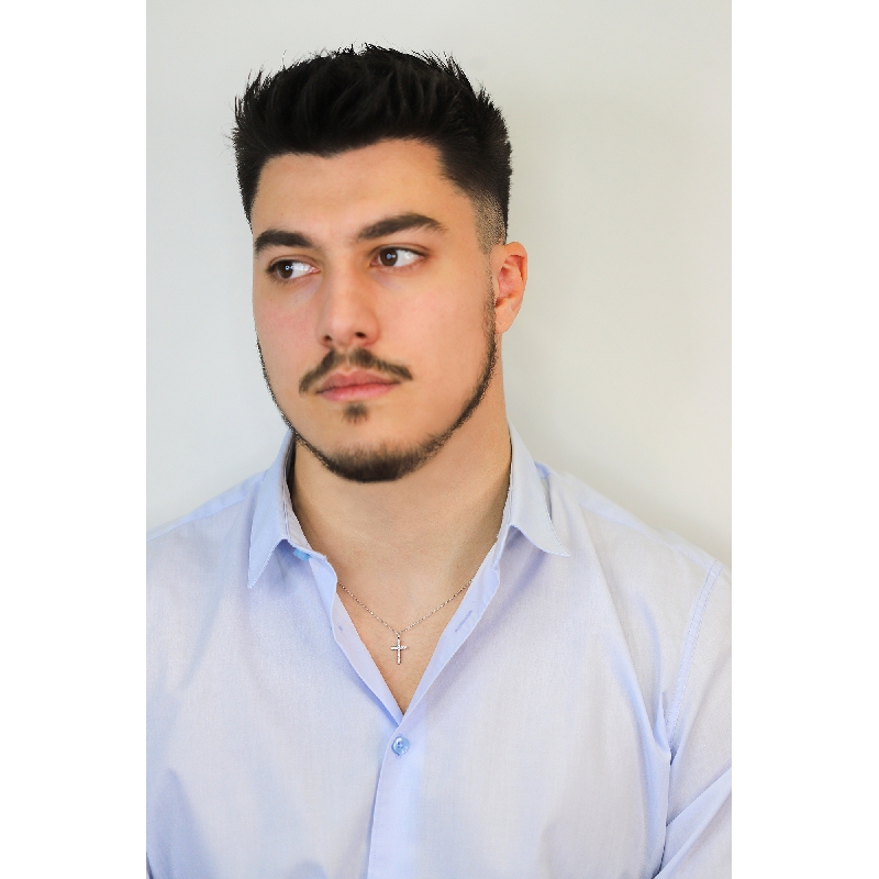 Herrenkette mit Diamant Kreuz Weissgold, 50 cm