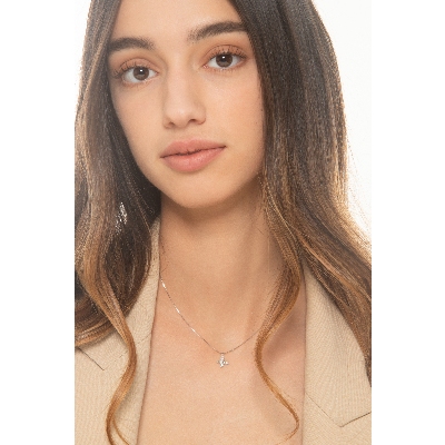 Schmetterling Kette Weißgold mit Diamanten-Anhänger 