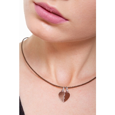 Teilbarer Herzanhänger aus 18 Karat Weißgold