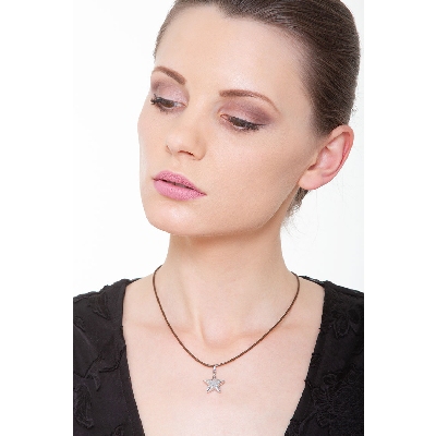 Stern Anhänger Weißgold 750 