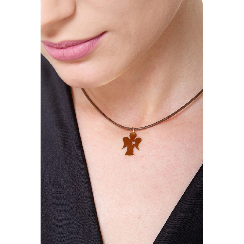 Engel Anhänger Gelbgold 750 mit Herz