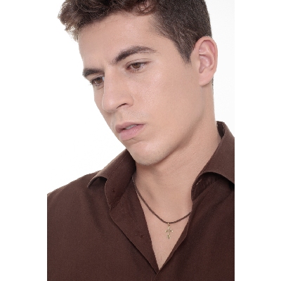 Kreuz Anhänger Gelbgold 750