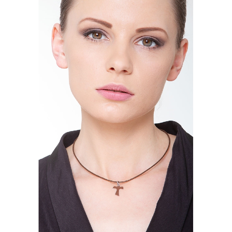 Weissgold 750 Tau-Kreuz