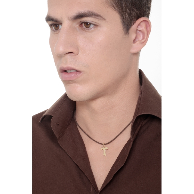 Tau-Kreuz Anhänger Gelbgold 750