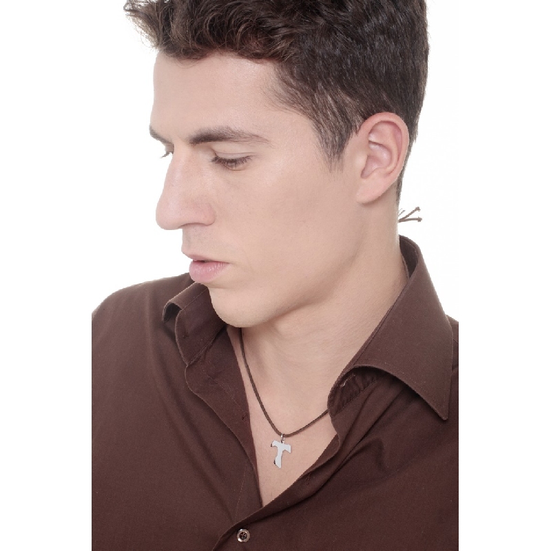 Tau-Kreuz aus 18K Weißgold