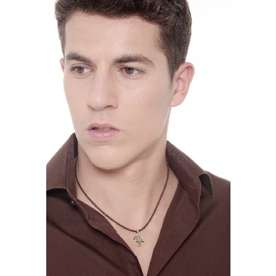 Anhänger Windrose aus 18K Weiß- und Gelbgold 