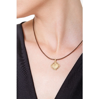 Medaille Gelbgold mit Madonna und Kind 