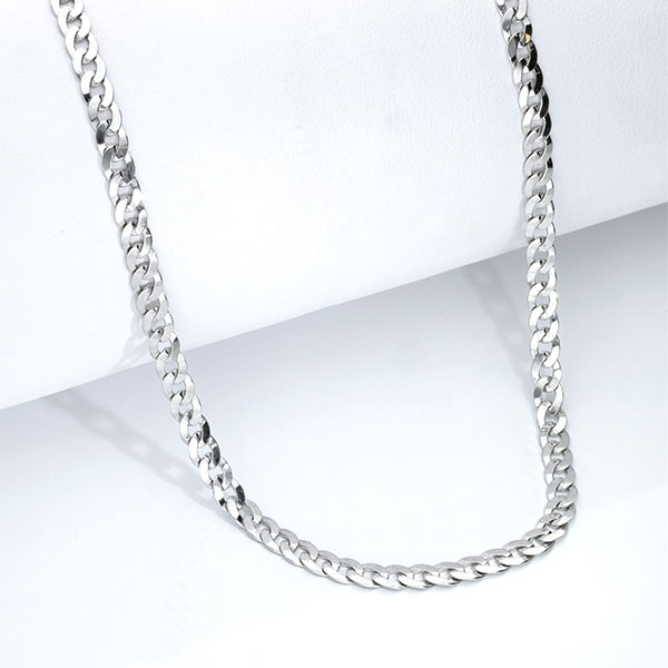 Panzerkette aus Wei&szlig;gold