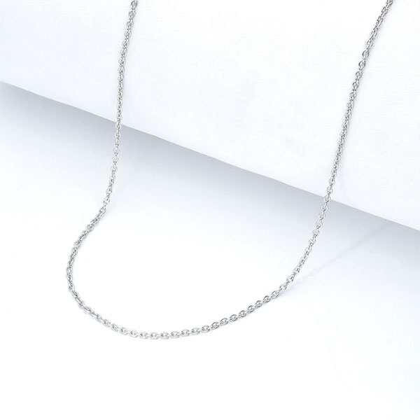 Rolo-Kette aus Wei&szlig;gold